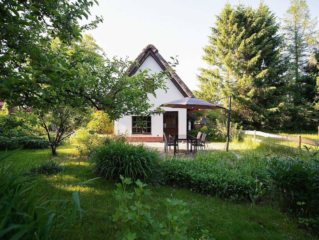 Reetdach Ferienhaus nahe Ostseebad Kühlungsborn - Reetdach Kastanienhaus (52m², 3-Raum, max 4 Pers.) in Gersdorf, Biendorf