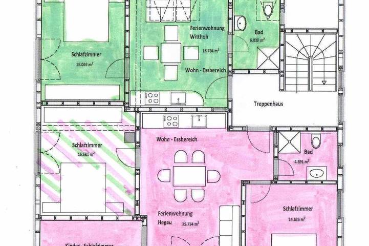 Ferienwohnung für 4 Personen, mit Pool und Garten