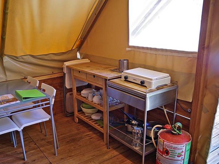 Le Petit Liou - Camping Sites et Paysages - Safarizelt 5 personen - Natur ohne Sanitär in Embrun, Nationalpark Écrins
