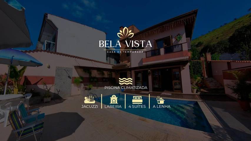 Casas e apartamentos de temporada para 8 pessoas, com jacuzzi e piscina e ainda jardim em Guararema