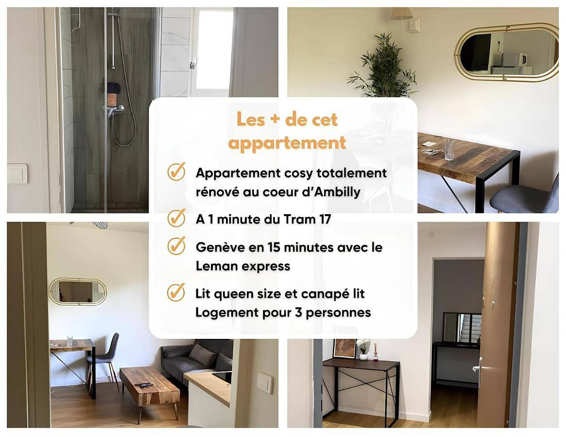Appartement entier, T2 à Ambilly à 200m du tram 17 in Ambilly, Région de Saint-Julien-en-Genevois