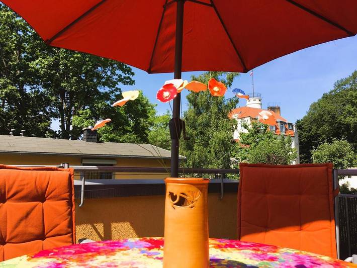 Ferienwohnung für 3 Personen, mit Balkon und Terrasse sowie Garten und Seeblick in Ostseebad Koserow