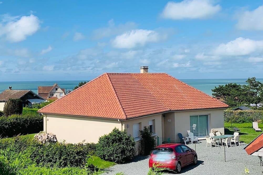 Casa independiente de una planta en terreno cerrado con vista al mar.3 dormitorios in Quiberville, Región de Dieppe
