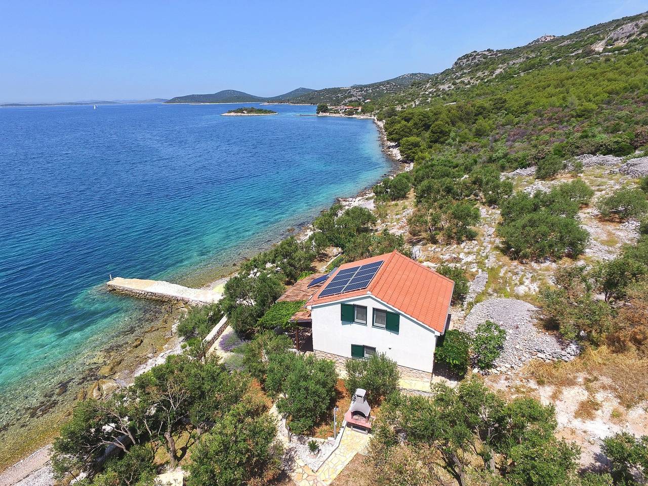 2-Zimmer-Haus am Strand Bucht Donje More, Pasman K-8413 in Tkon, Pasman