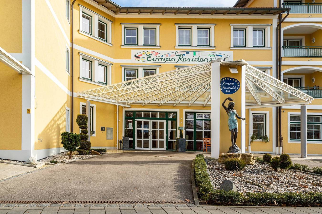 Ganze Wohnung, Apartment 'Europa Residenz Thermennähe' mit Gemeinschaftsgarten, Balkon und Wlan in Bad Füssing, Bayerische Golf und Thermenland