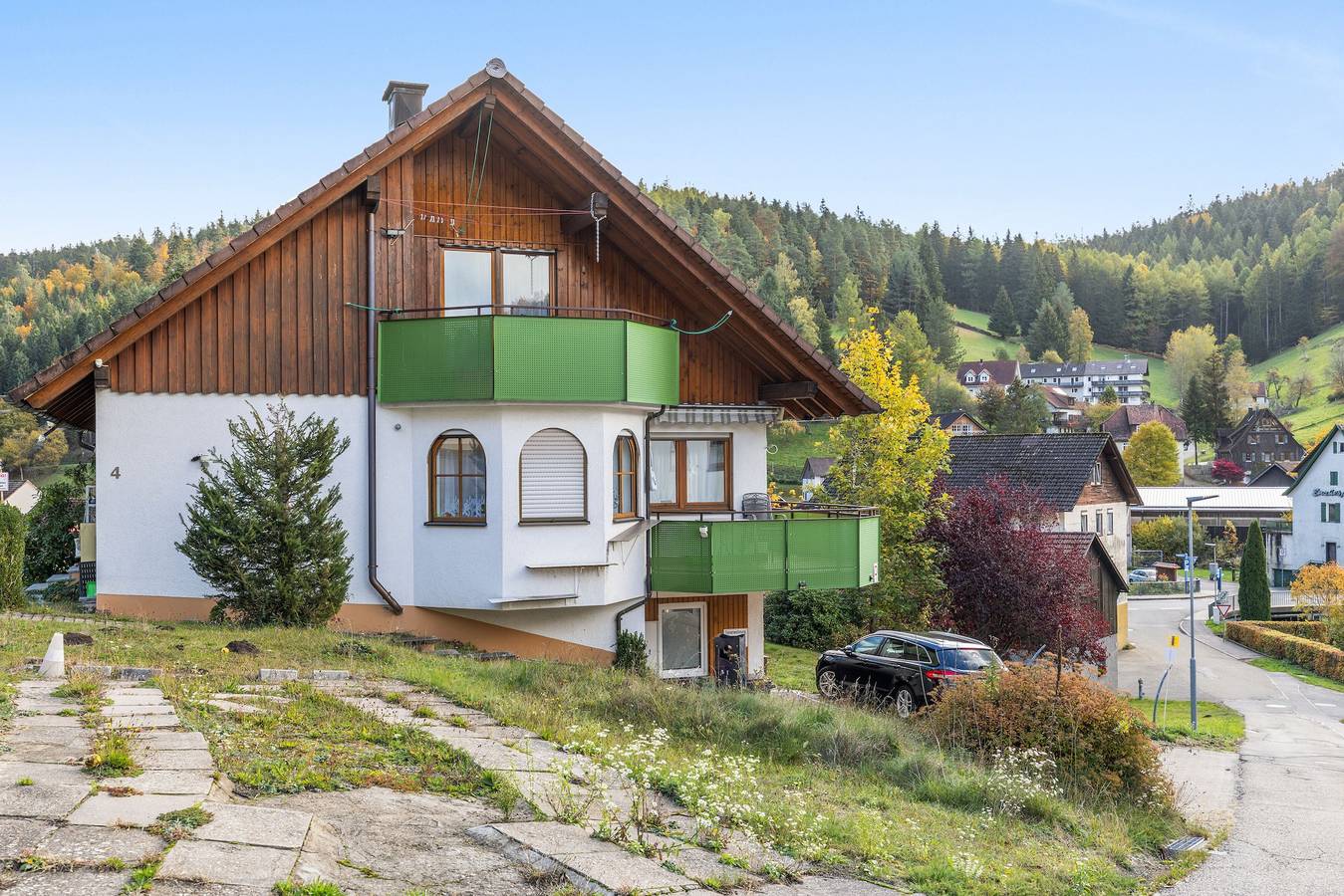 Appartement entier, Appartement 'Schellis' avec vue sur la montagne, balcon et Wi-Fi in Enzklösterle, Forêt Noire du Nord