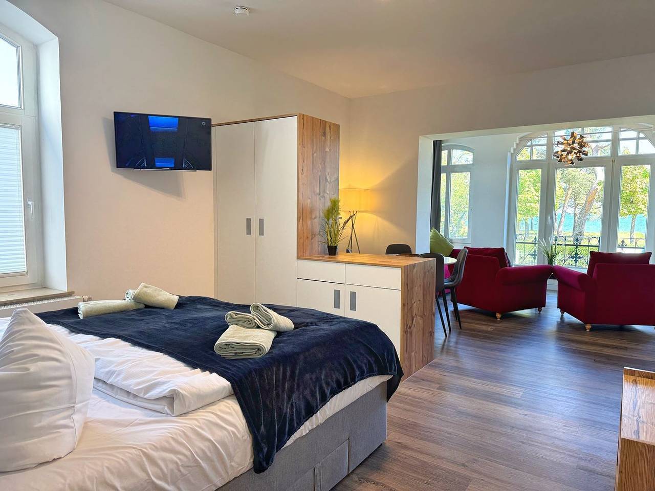 Ganze Wohnung, Appartement Kilig Villa Glückspilz, Strandlage, Meerblick, Strandkorb in Ostseebad Binz, Binz