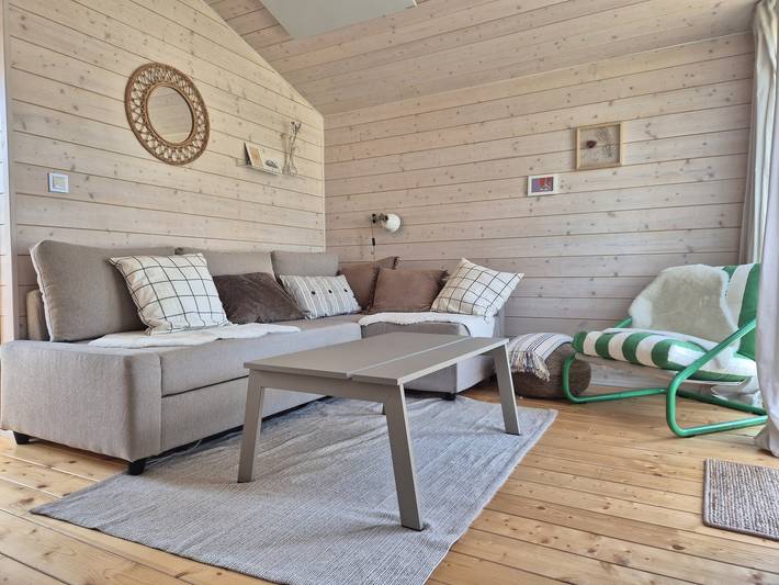 (402) Helles Tiny House im Grünen in Bleckede, Mecklenburgisches Elbetal