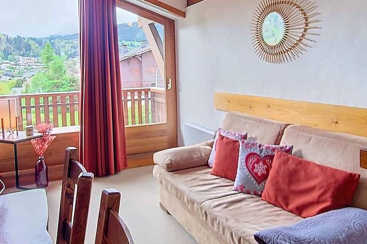 Apartamento entero, En Jaillet, cerca del club piou piou, apartamento de 1 dormitorio y cabaña bien amueblada in Megève, Pays du Mont-Blanc