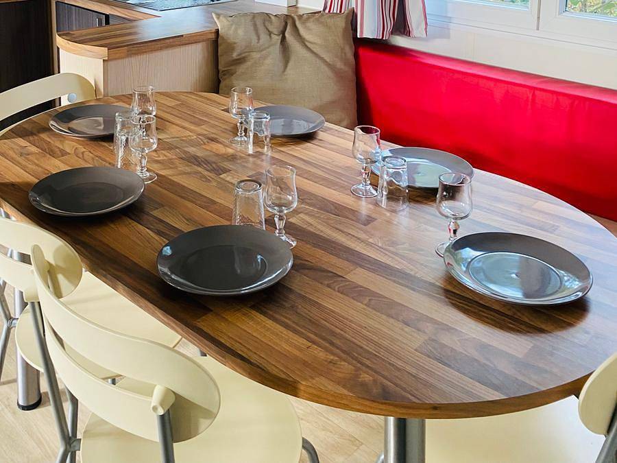 Camping La Tour de France - Mobilheim 6 personen - 3 Schlafzimmer / Confort Clim in Latour-de-France, Regionaler Naturpark Corbières-Fenouillèdes