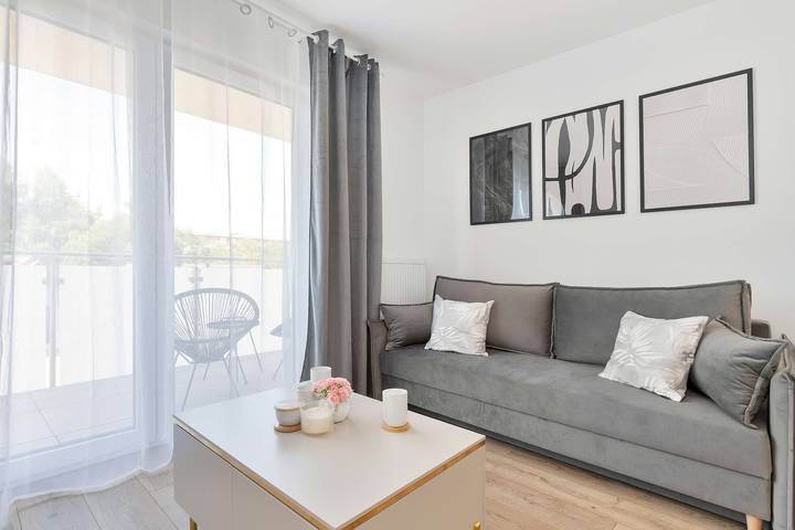 Apartament wakacyjny dla 4 osób, z Ogród w Jastrzębia Góra