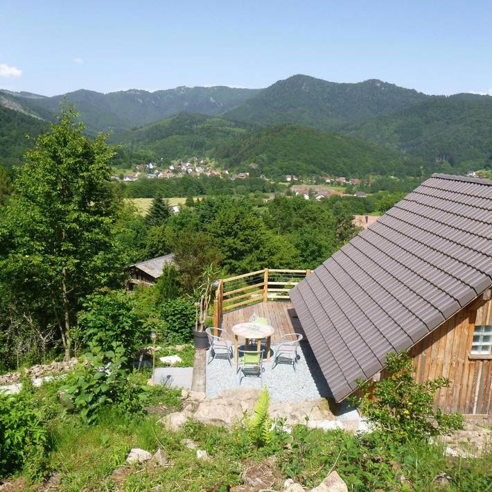 Maison de vacances pour 3 personnes, avec Balcon et Terrasse ainsi que Jardin et Vue