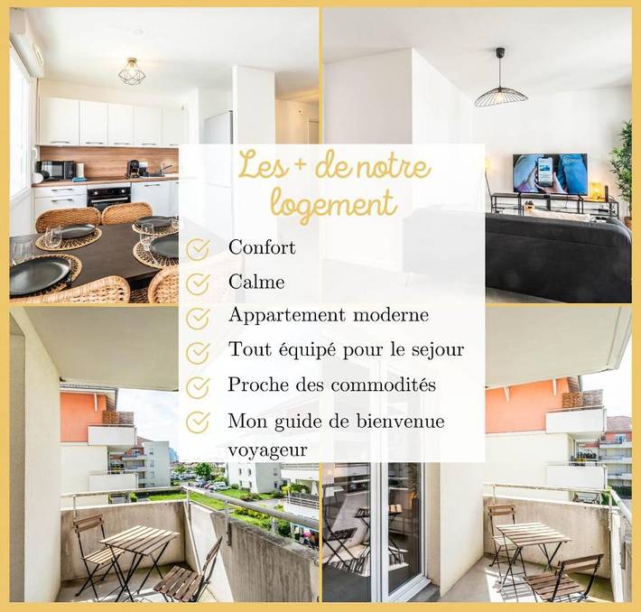 Gîte pour 4 personnes, avec balcon à Ville-la-Grand - 3