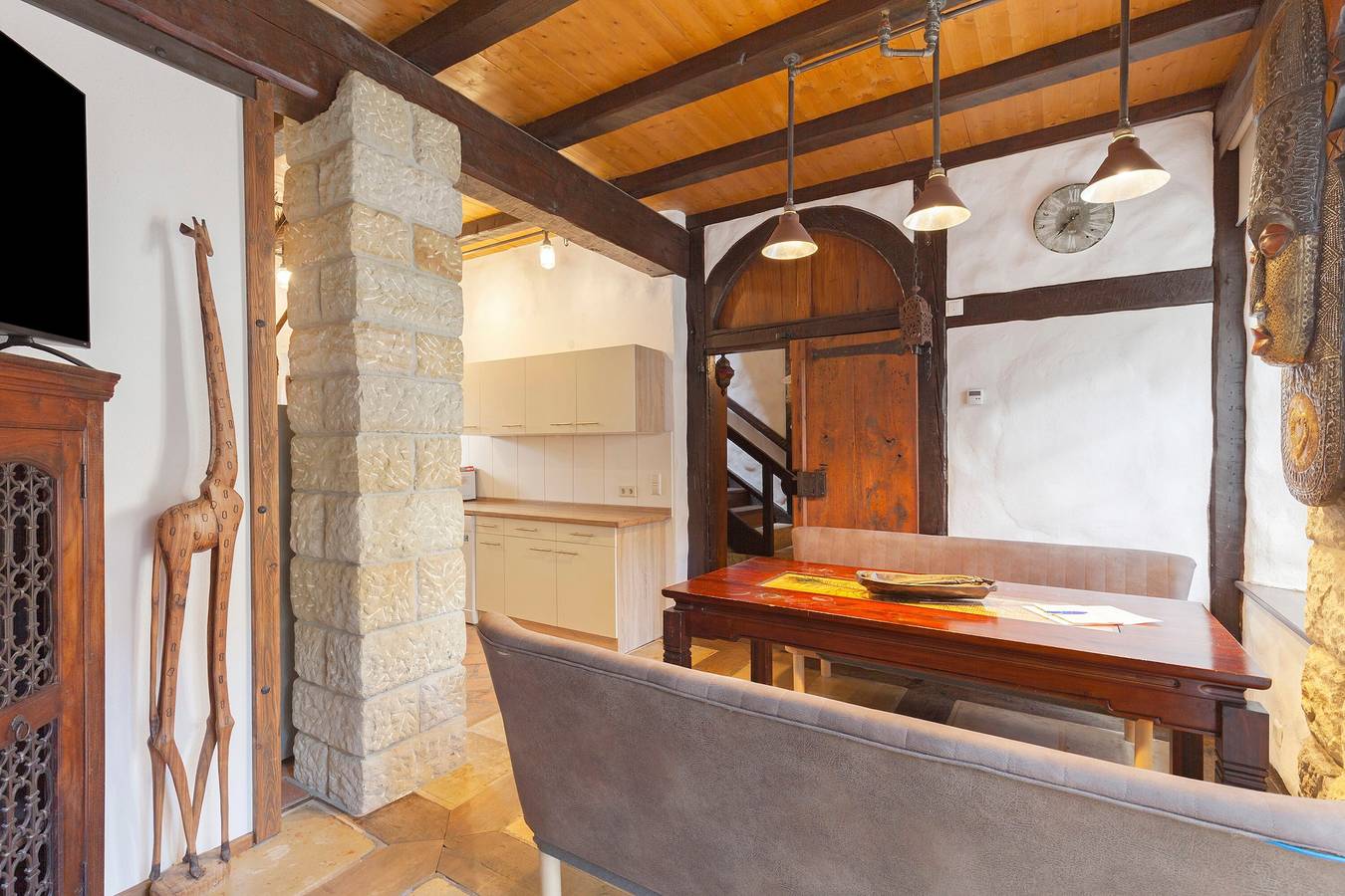 Maison de vacances 'Ferienhaus Namibia-Lodge pour 6 pers' avec terrasse, jardin privés et Wi-Fi in Wachau, Oberlausitz-Niederschlesien