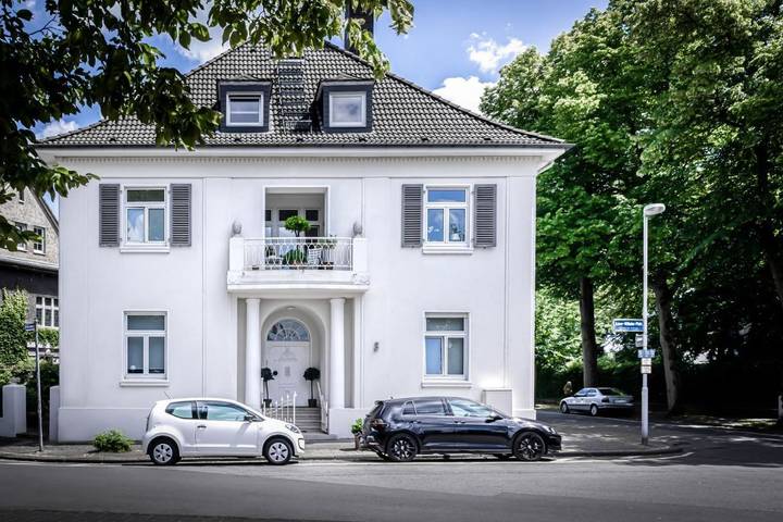 Ferienwohnung für 3 Personen, mit Balkon und Terrasse sowie Garten und Ausblick
