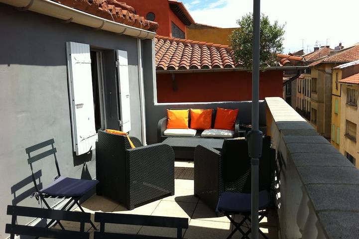 Appartement de vacances pour 4 personnes, avec terrasse à Perpignan