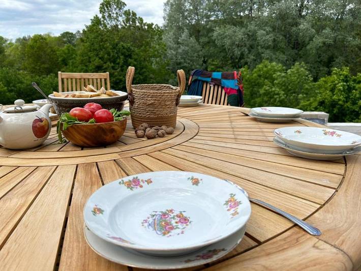 Location de vacances pour 2 personnes, avec vue et terrasse ainsi que jardin et piscine, animaux acceptés dans Champsevraine - 4