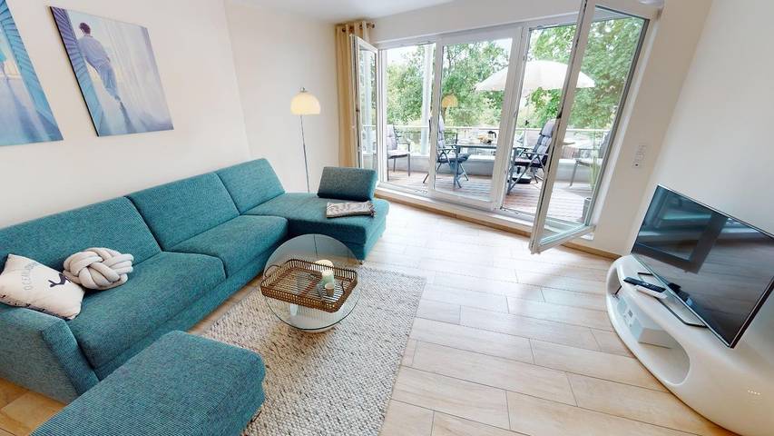 Ferienwohnung für 2 Personen, mit Balkon und Terrasse sowie Sauna in Südstrand Pelzerhaken