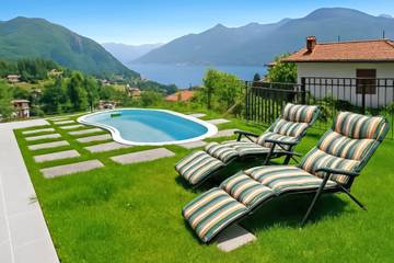 Ferienhaus für 8 Personen, mit Seeblick und Pool sowie Terrasse, kinderfreundlich in Gemeinde Menaggio