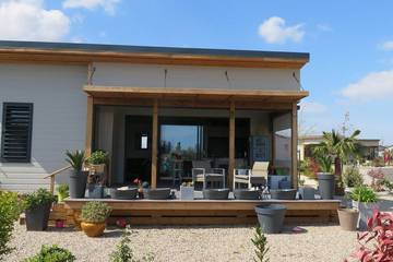 Gîte pour 4 personnes, avec piscine ainsi que terrasse et jardin à Pomérols