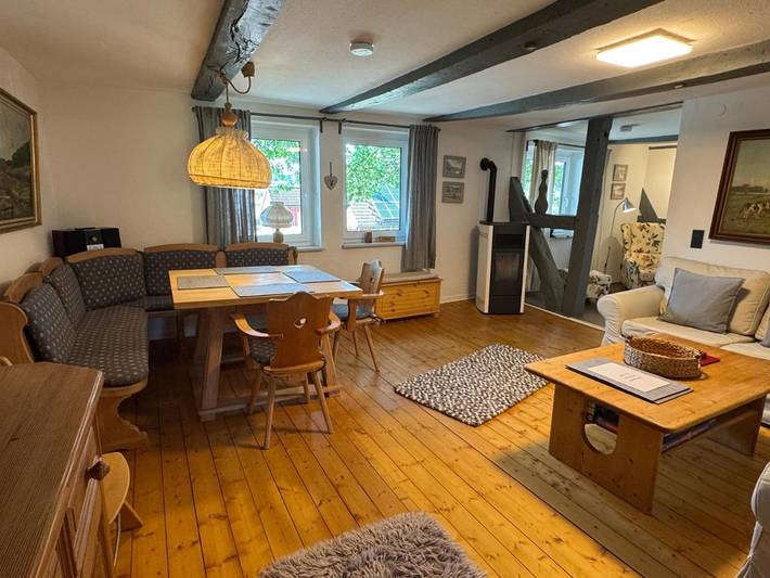 Ferienwohnung für 6 Personen, mit Terrasse und Garten sowie Ausblick