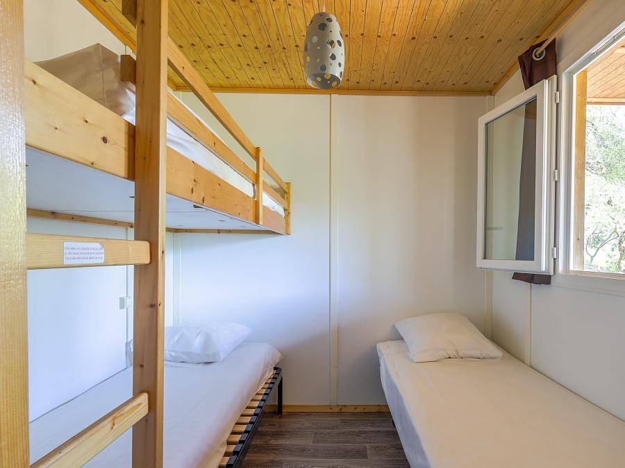Flower Camping Torraccia - Chalet 5 personen - Chalet Confort Clim - 2 Zimmer - 4/5 Personen in Cargèse, Regionaler Naturpark Korsika