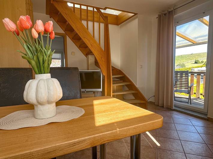 Ferienwohnung für 4 Personen, mit Balkon und Balkon/Terrasse sowie Garten und Ausblick in Thiessow
