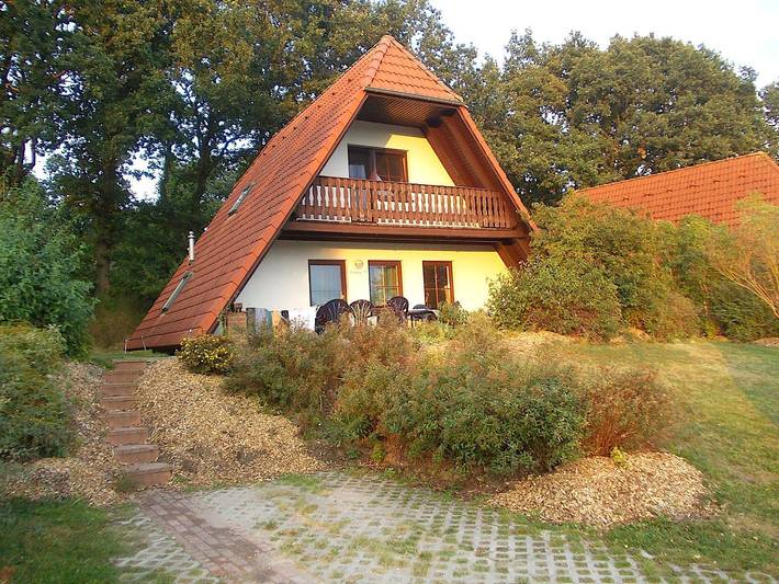 Ferienhaus für 4 Personen, mit Balkon und Terrasse sowie Seeblick in Marlow