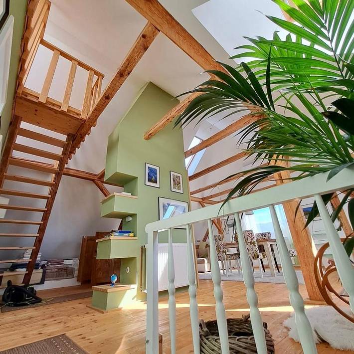 Ferienwohnung für 5 Personen, mit Ausblick und Garten