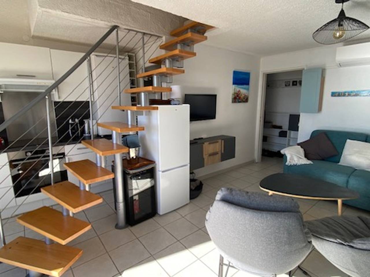 Apartamento entero, Port Leucate: Apartamento Dúplex T3 Climatizado, 6 Pers, Frente al Mar, Parking in Port Leucate, Leucate