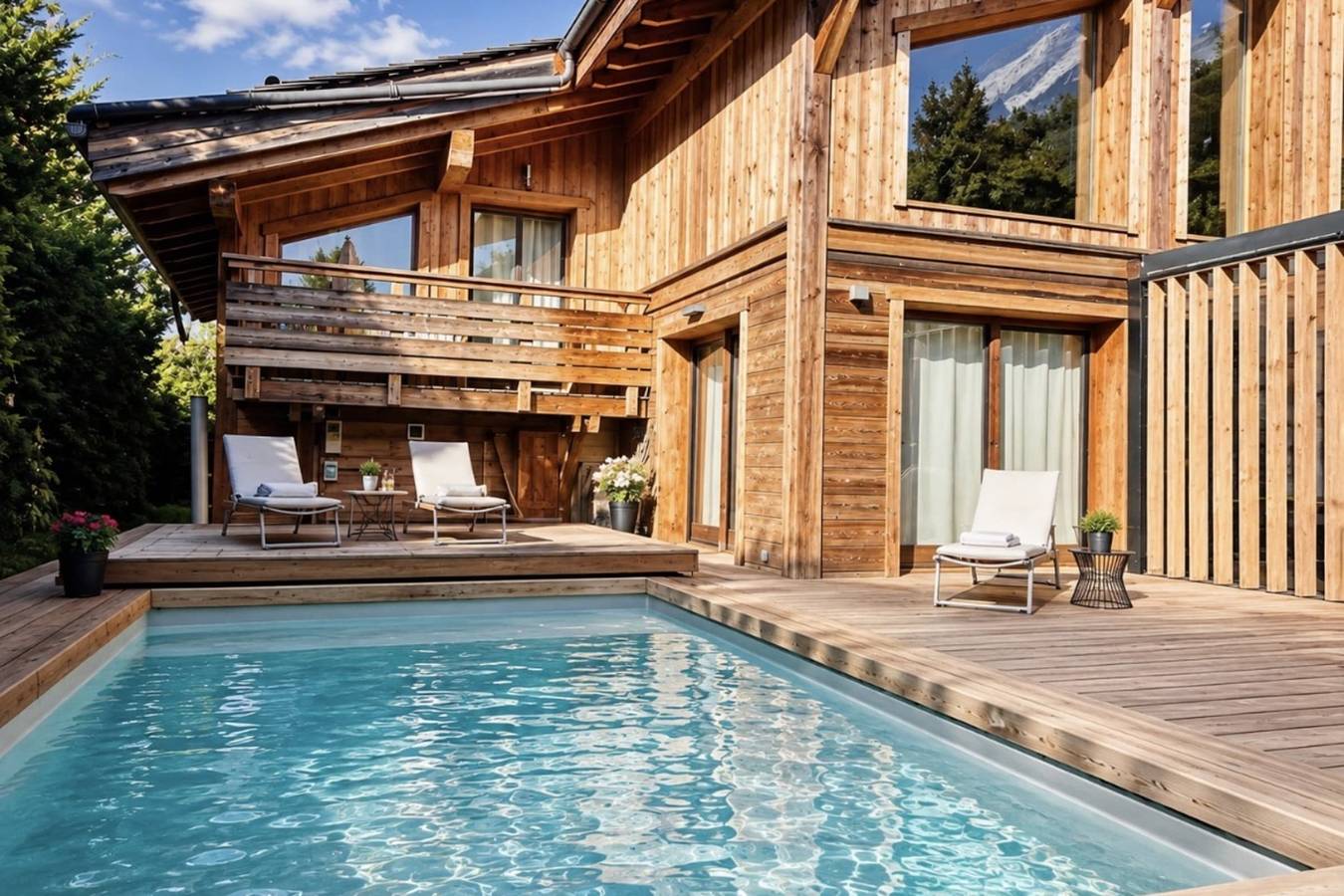 Design chalet with pool & jacuzzi in Chamonix, Mont-Blanc-Massiv
