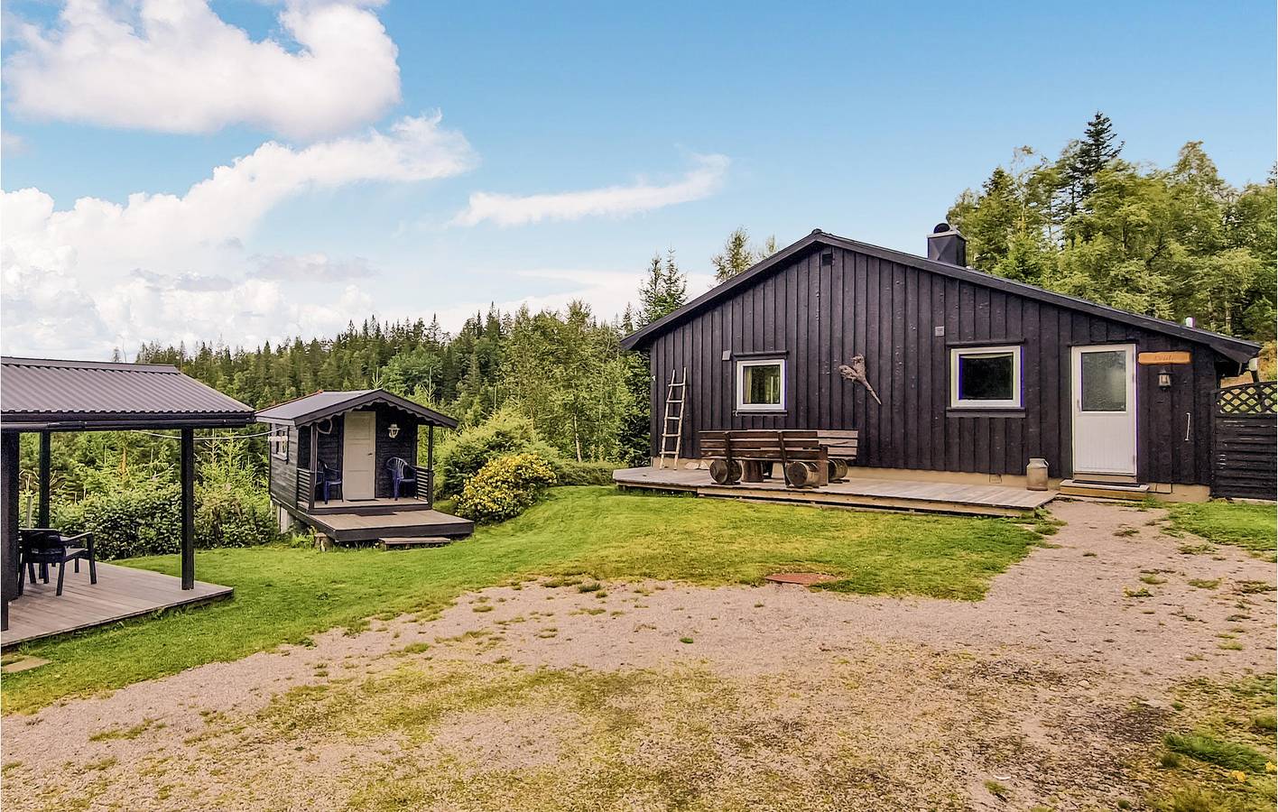 Maison de vacances pour 6 personnes avec jardin in Marnardal