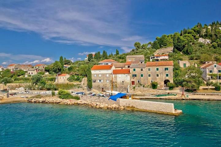 Ganze Wohnung, Ferienwohnung in Poljana mit Meerblick, Terrasse, Klimaanlage, W-Lan (3617-1) in Plaža Poljana, Poljana