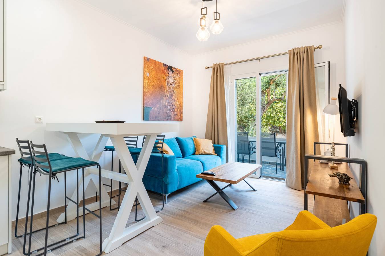 Ganze Wohnung, Ferienwohnung 'Poseidon Garden View' mit Balkon, Wi-Fi und Klimaanlage in Korfu