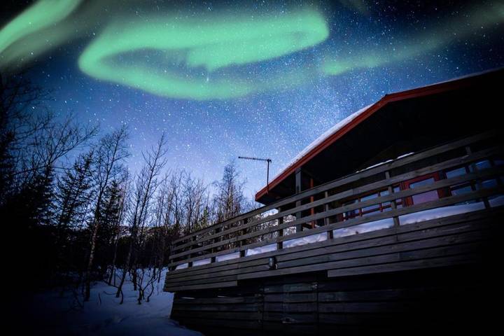 Ferienhaus für 4 Personen, mit Ausblick und Seeblick sowie Pool und Garten, mit Haustier in Island