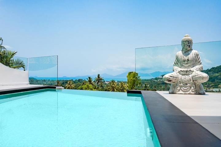 Villa für 8 Personen, mit Pool und Terrasse sowie Ausblick auf Koh Samui