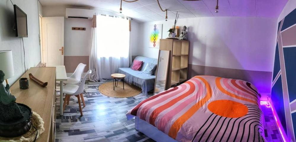 Appartement de vacances pour 4 personnes, avec Terrasse ainsi que Jardin et Vue