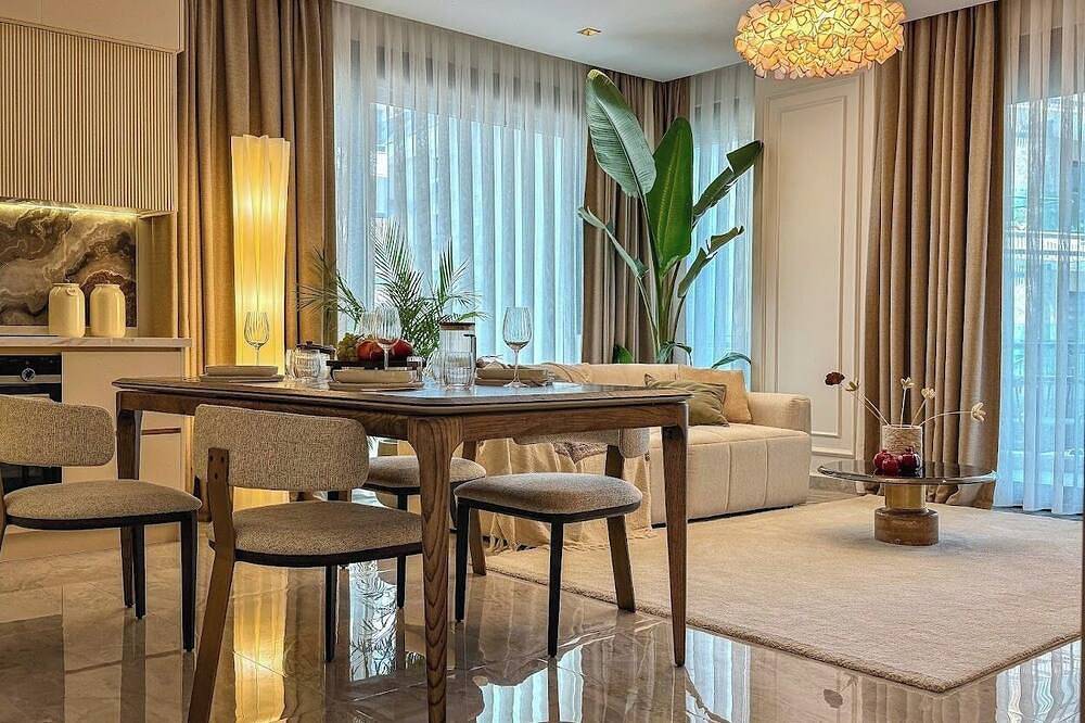 Hel lejlighed, Apartment 2+1 Qoople Legend C9 100 meters from the sea in Alanya, Antalya (provins)