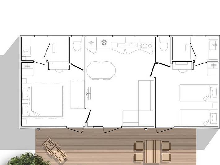 Mobil home pour 4 personnes à Laudun-l'Ardoise - 4