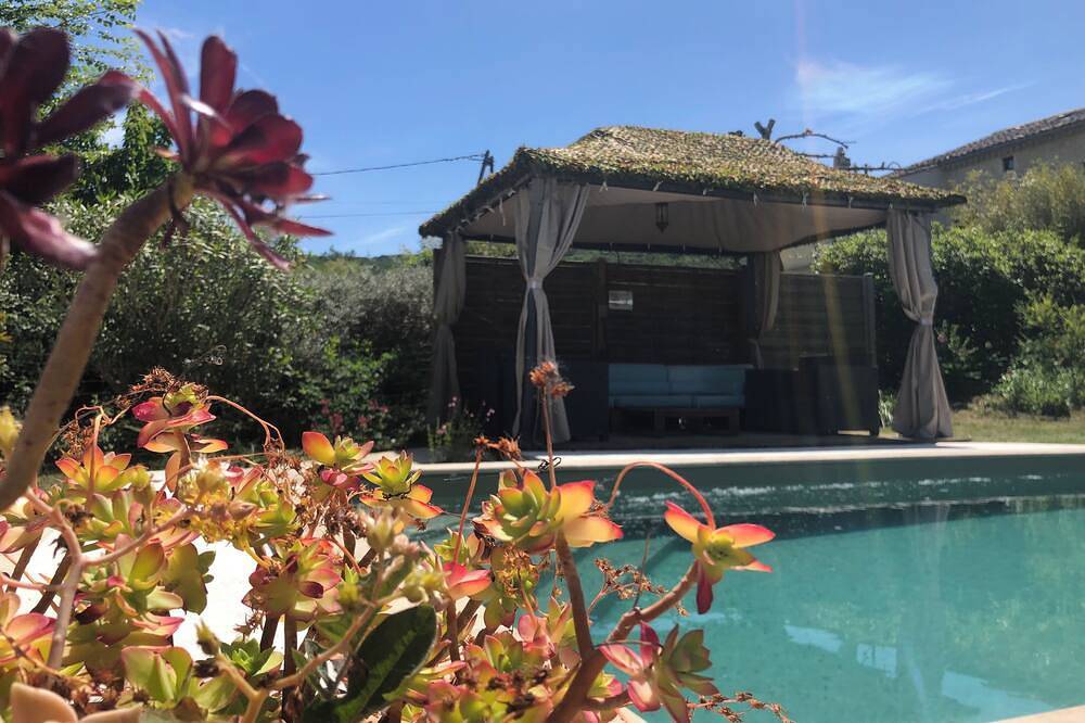 Cortijo del siglo Xviii clasificado 3 estrellas - Piscina y jardín in Lagorce, Ardèche