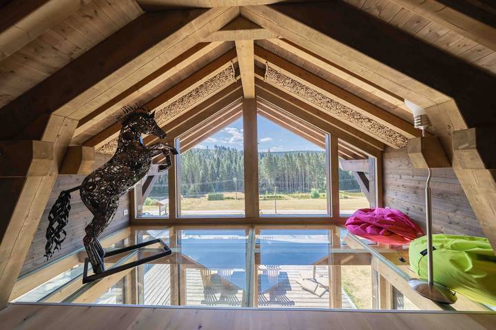 Chalé 'L'Alpage' com vista montanha, sauna e jacuzzi in Liézey, Parc naturel régional des Ballons des Vosges