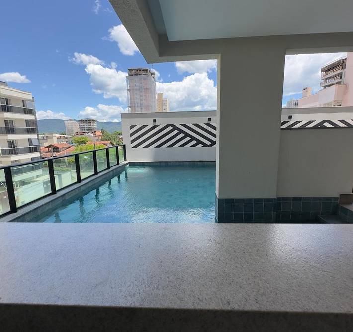 Casas e apartamentos de temporada para 6 pessoas, com balcão e vista em Porto Belo