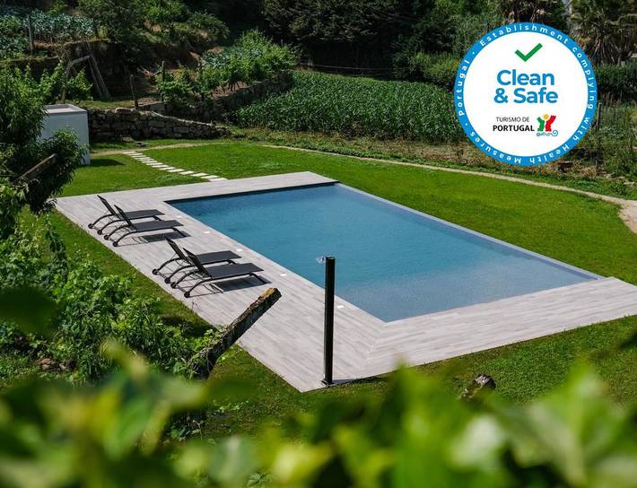 Apartamento para 6 personas, con jardín además de vistas y piscina, Familias con niños en Oliveira de Frades