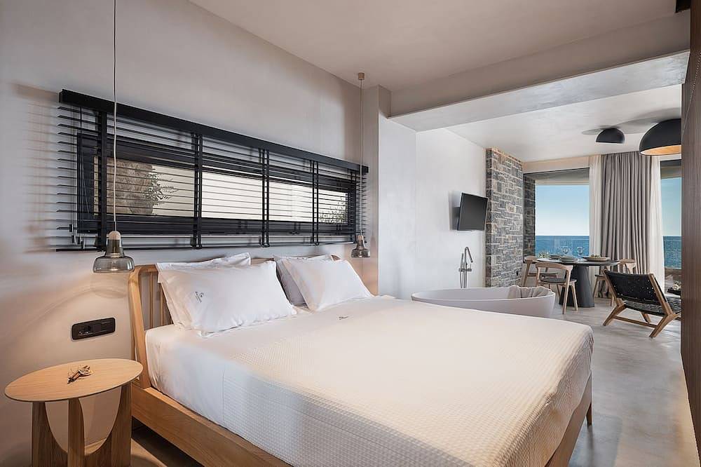 Appartement entier, Brand new Luxury, Seannamon suite 3, amazing seaview in Plage d'Almyros (Agios Nikolaos), Crète du Nord