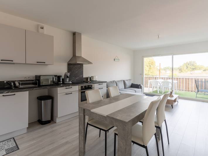 Appartement de vacances pour 4 personnes, avec balcon à Mimizan