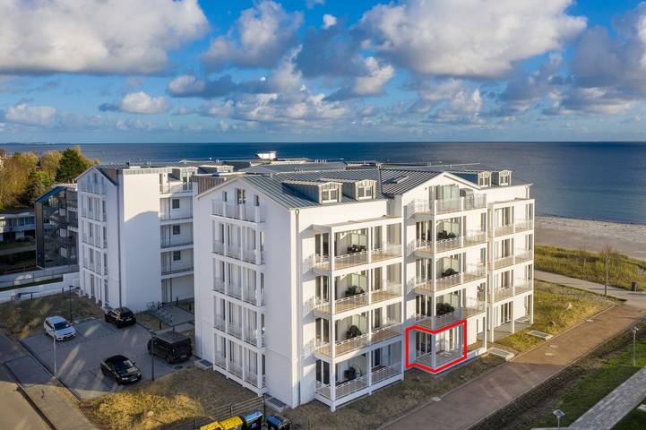 Ferienwohnung für 4 Personen, mit Balkon und Sauna sowie Ausblick in Großenbrode