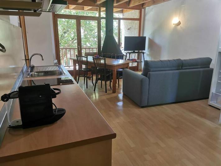 Gîte pour 5 personnes, avec Balcon et Terrasse ainsi que Jardin et Vue à Vallfogona de Ripollès