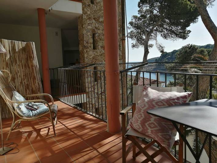 Location de vacances pour 4 personnes, avec Balcon à Tamariu