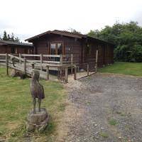 Hand built log cabin at Avonvale Holiday Lodges in Aldington (Worcestershire), Worcestershire