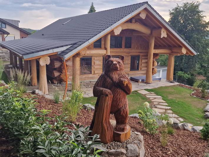Chalet für 8 Personen, mit Terrasse und Garten sowie Sauna im Spessart